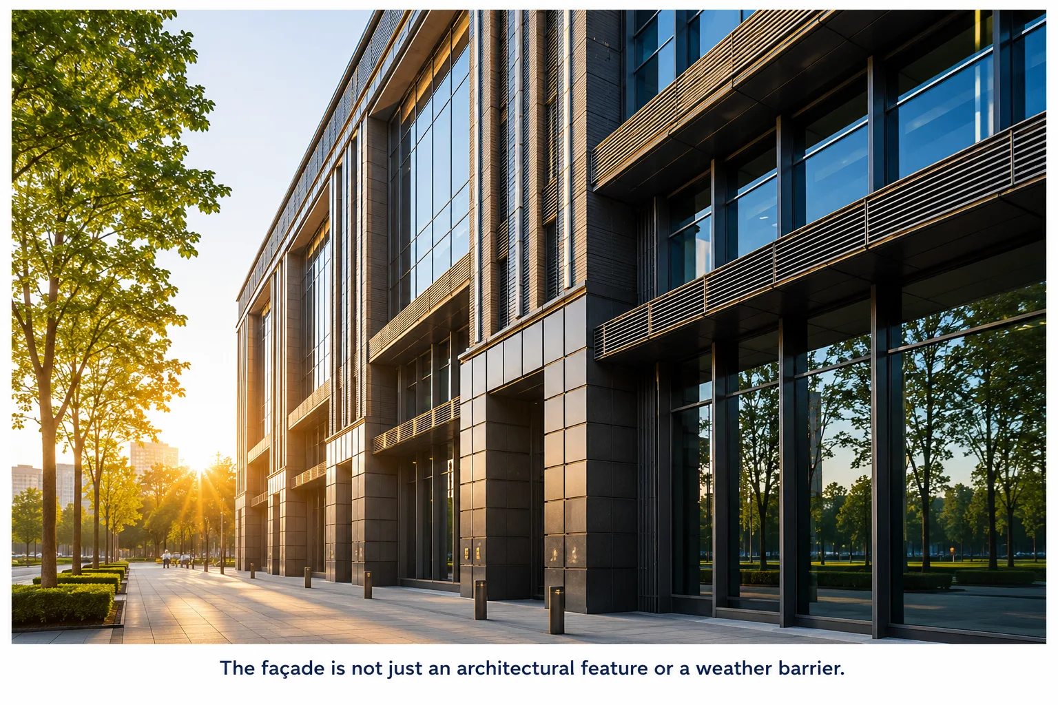The facade is not just an architectural feature or a weather barrier.
