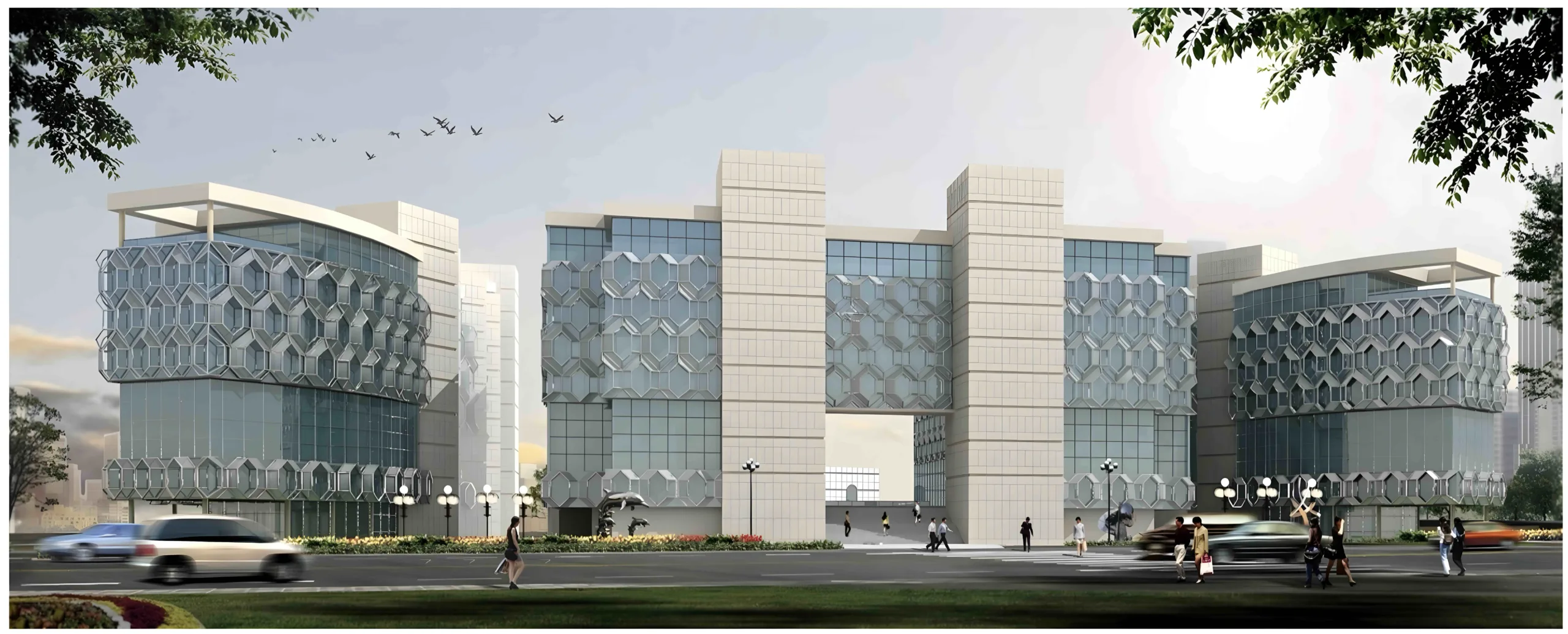 Gulf College, Muscat, Sultanate of Oman. Life-cycle thinking now drives material choices, weighing durability, maintenance and embodied carbon alongside acoustic performance (Image Credit - bbArch Design)