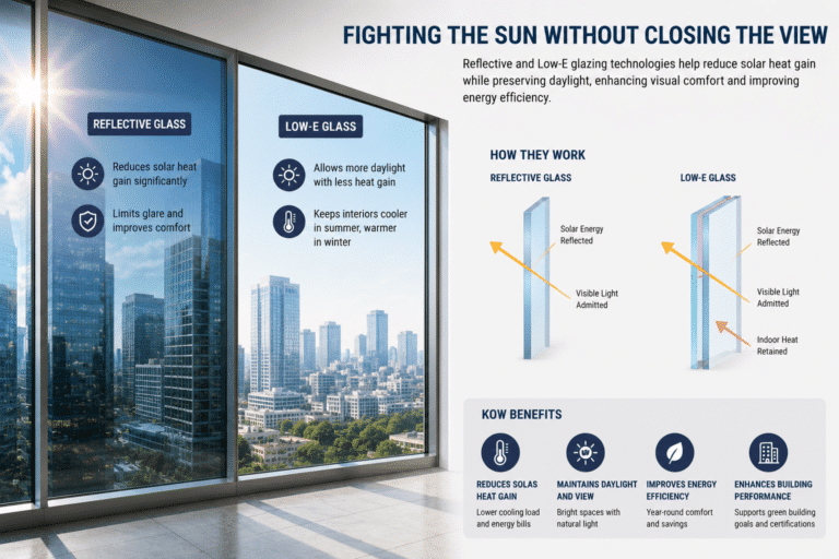 Figure 4 - Low-E glazing balancing daylight transmission with thermal control