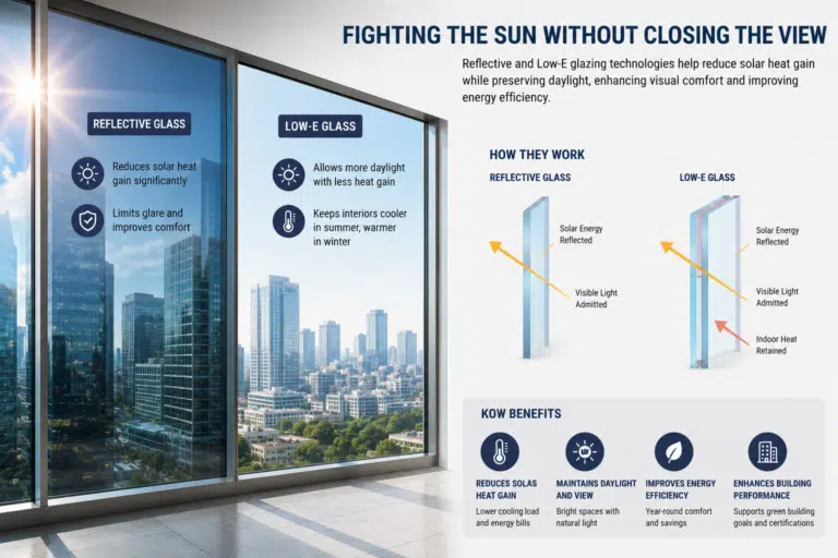 Figure 4 - Low-E glazing balancing daylight transmission with thermal control