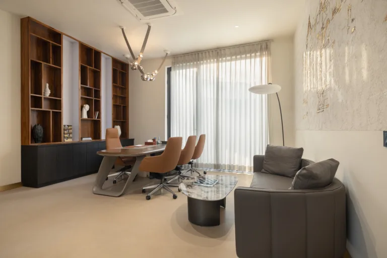 Mixed-material interiors, where timber warmth is paired with durable, low-maintenance finishes.