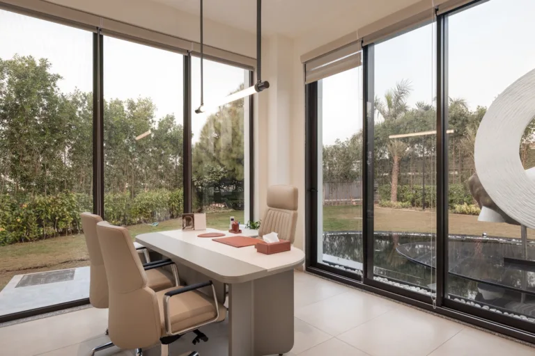 North-facing glazing admits generous daylight without introducing excessive heat.