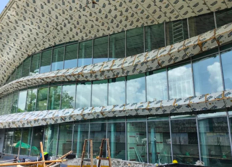 800 Sqm of BR6 bullet-resistant façade installed at General Aviation Terminal MIAL, Mumbai. Systems and glass by Firetec Systems India