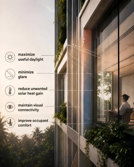 A sustainable façade must therefore achieve balance