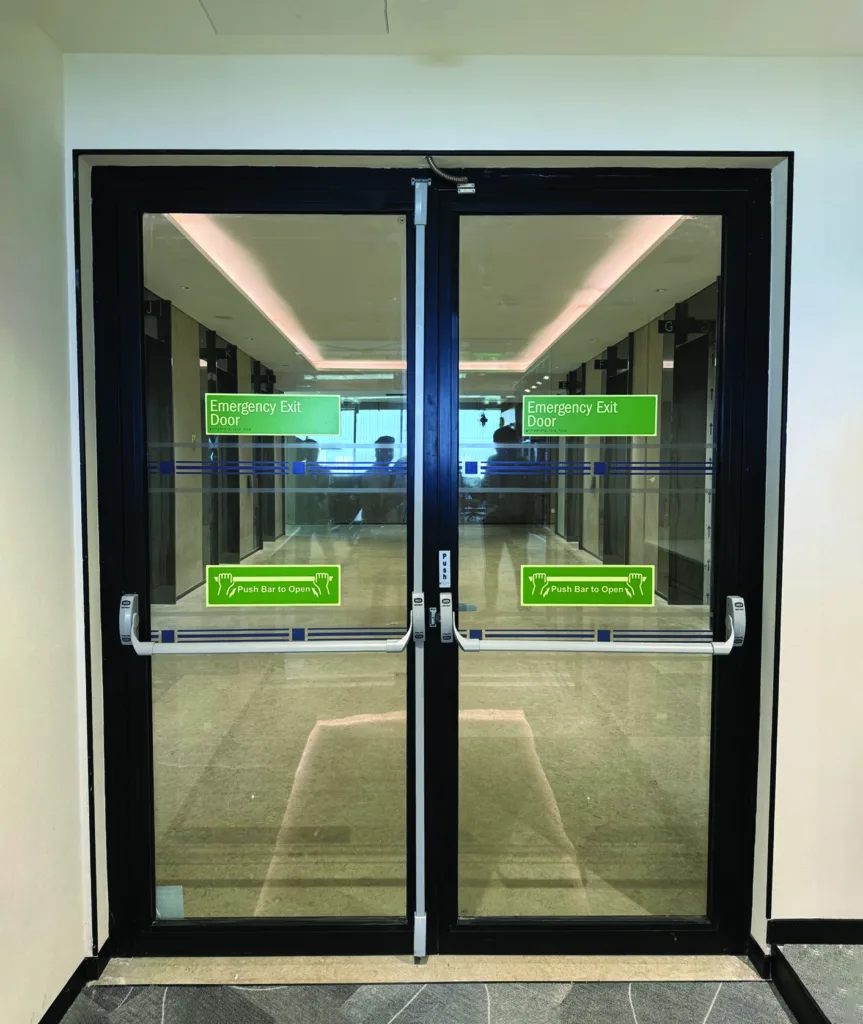 Special cold-rolled profiles of 2-hour EW120 EI 30 doors installed for Bank Of America in Mumbai